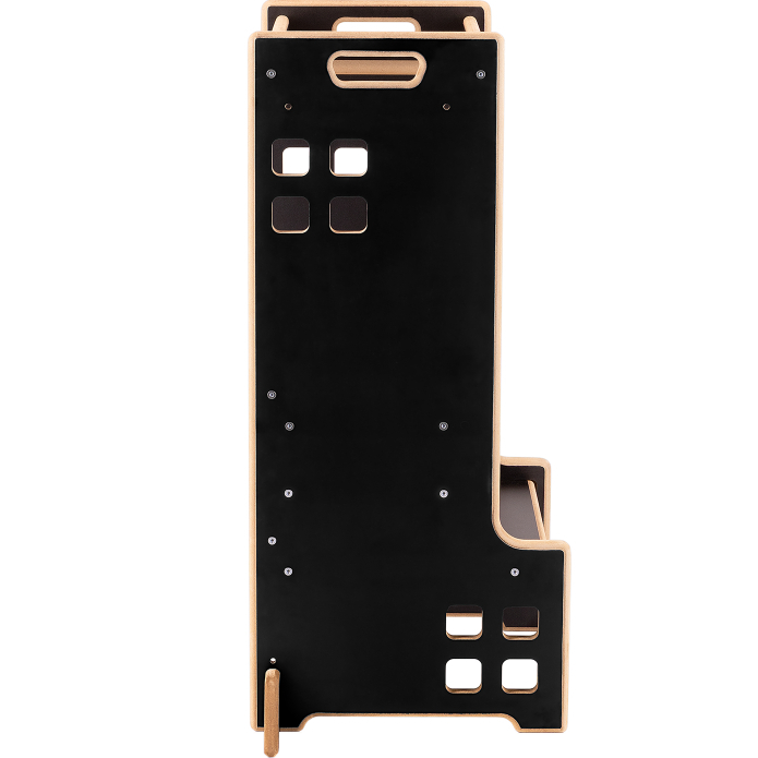 Детская башня-помощник LIONELO CASS Black Onyx (LO-CASS BLACK ONYX) Особенности  3 уровня высоты платформы (22 см, 33 см, 40 см); идеальная высота 88 см - как кухонный стол; улучшенная стабильность; выездная лестница - позволяет ребенку залезать самостоятельно