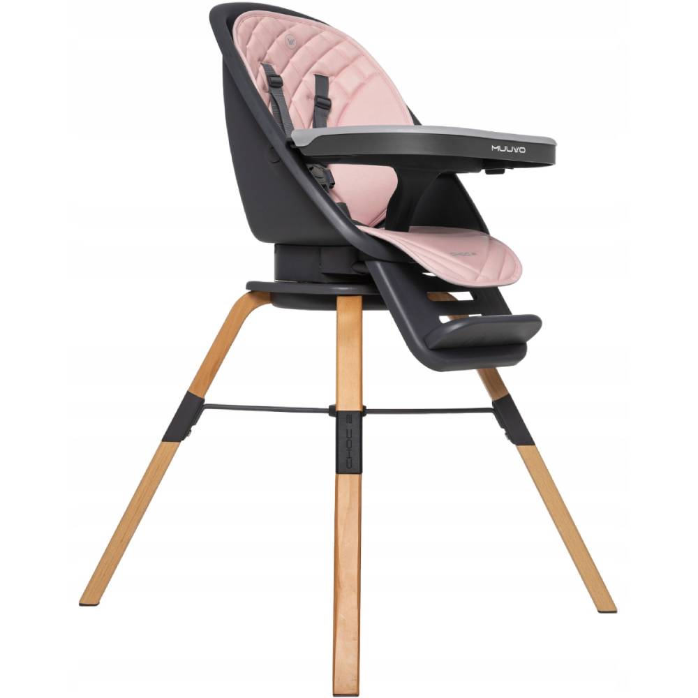 Стільчик для годування MUUVO Choc2 Powder Pink New (M-CHOC-2-POWDER-PINK-NEW)