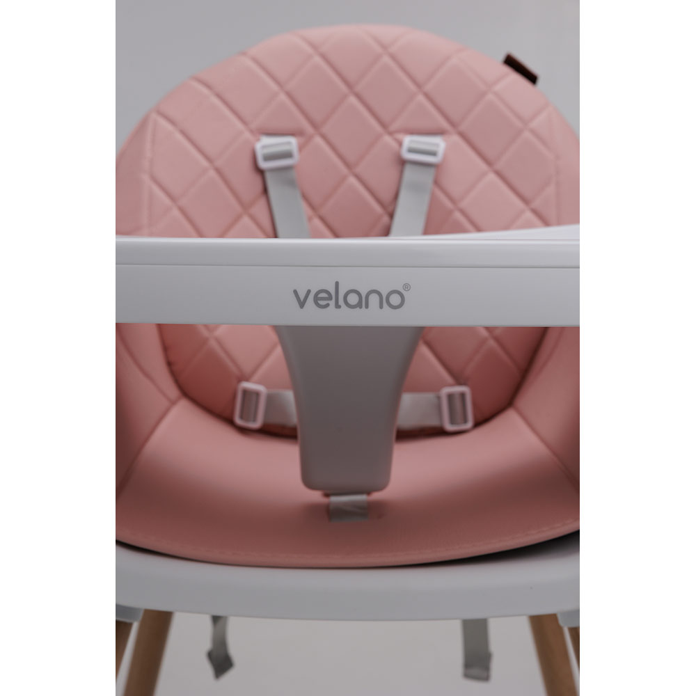 В Фокстрот Стульчик для кормления VELANO 2 в 1 Evo Pink (45684)