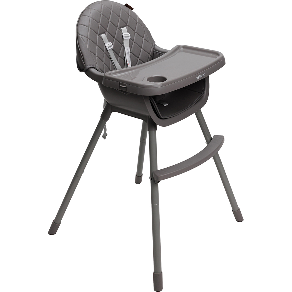Стільчик для годування VELANO 2 в 1 Evo Grey (45685) Вік дитини 6-месяцев - 6 лет (при соблюдении ограничения по весу)