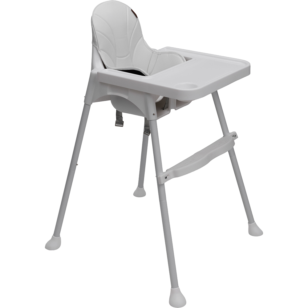 Стільчик для годування VELANO 2 в 1 Basic White (45687) Особливості Захист від сповзання; Чохол із екошкіри; Трансформується зі стільчика для годування у звичайний дитячий стілець