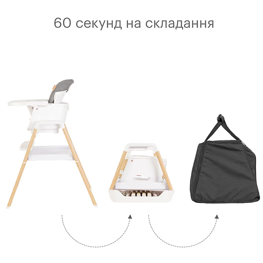 Фото Стульчик для кормления TUTTI BAMBINI Nova 7 в 1 White (611010/3511)