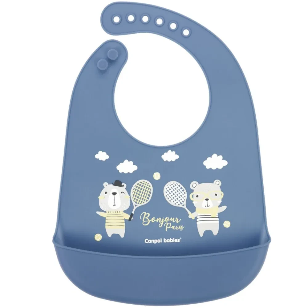 Нагрудник CANPOL BABIES Bonjour Paris Blue (74/027_blu)