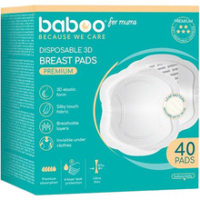 Вкладыши в бюстгальтер BABOO premium 3D 40 шт White (2-115)