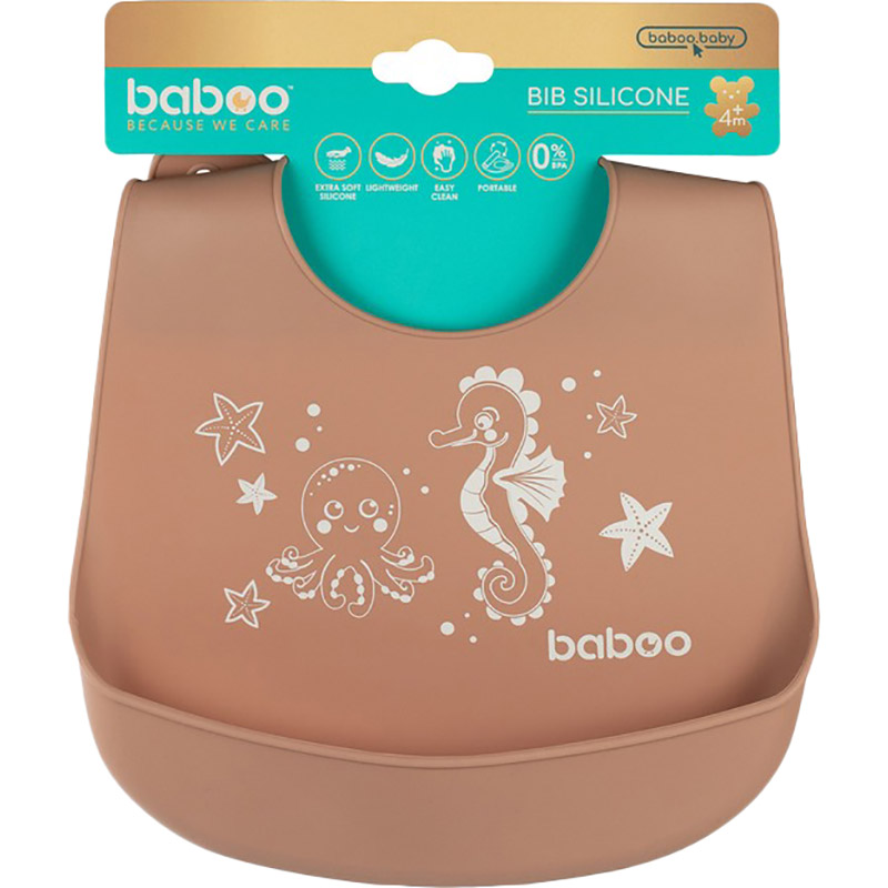 Нагрудник Baboo Sea Life 4+ месяца Сасао (5057778110191) Особенности Не содержит BPA; Вес: 70 г; Водонепроницаемый.