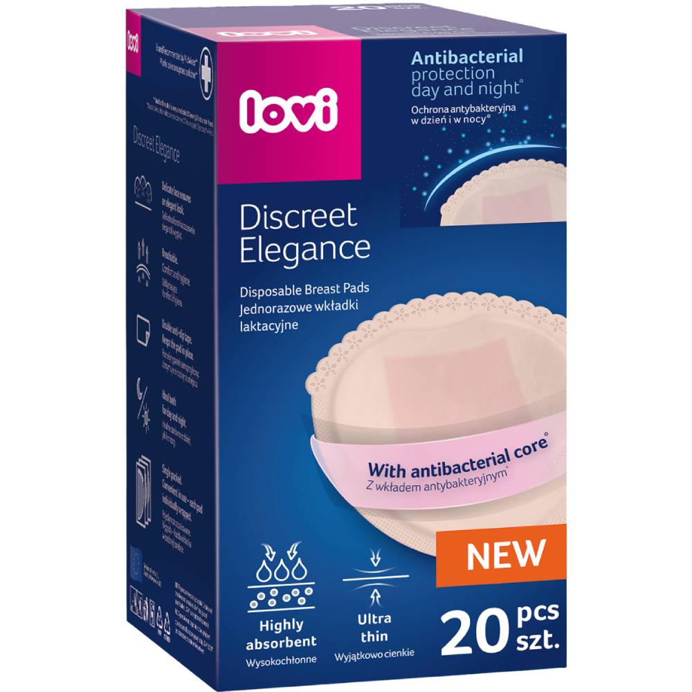 Лактаційні прокладки LOVI Discreet Elegance 20 шт. Beige (19/610new) Тип вкладиші в бюстгальтер