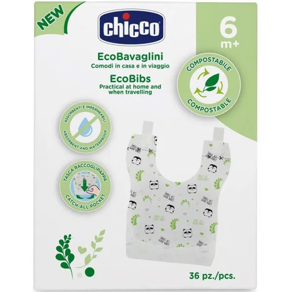 Нагрудник CHICCO EcoBibs 36шт White (10399.00) Тип нагрудник