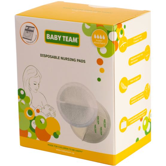 Вкладыши в бюстгальтер BABY TEAM 30 шт White (0020) Размеры 13 х 4