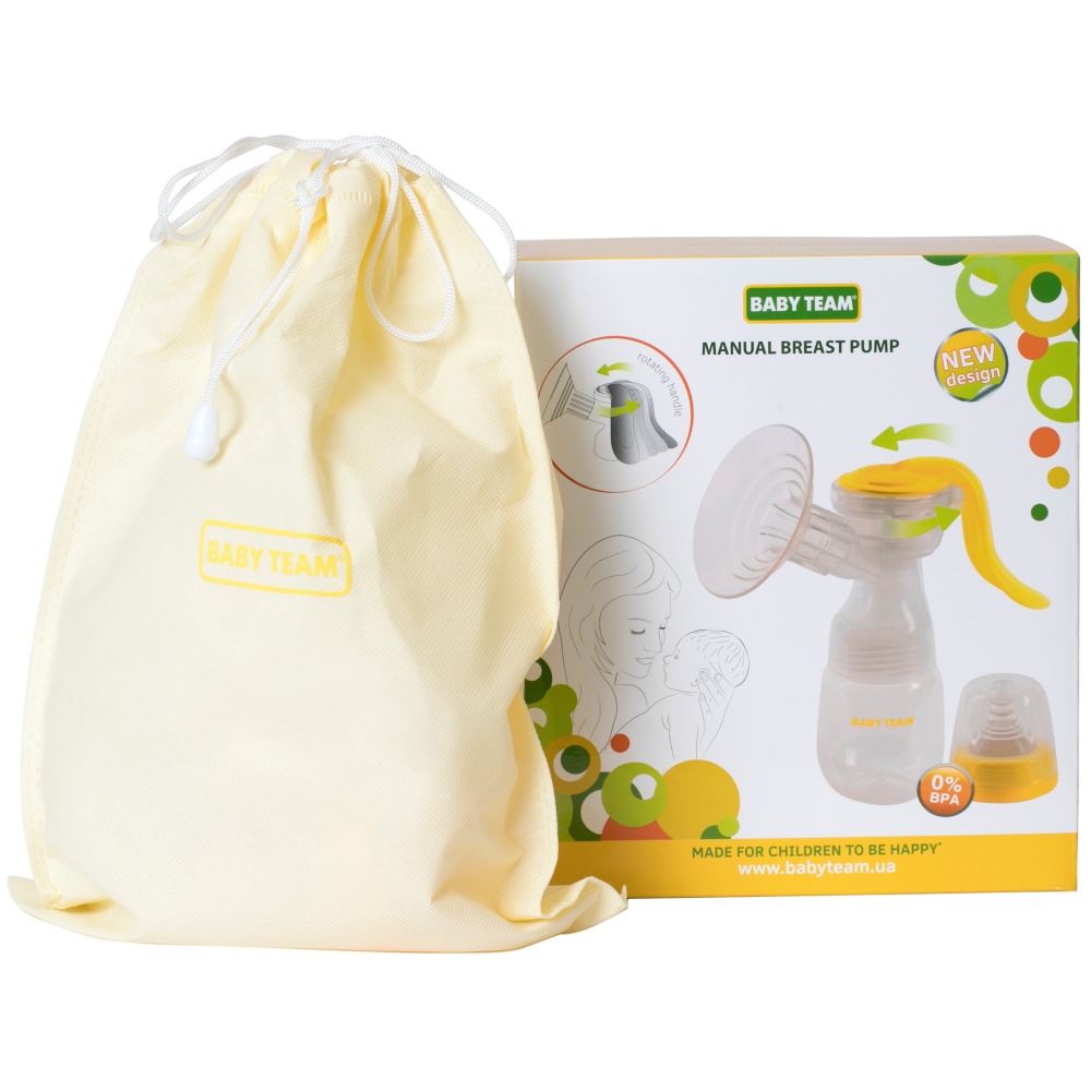 Ручной молокоотсос BABY TEAM 0010 Комплектация молокоотсоса бутылочка