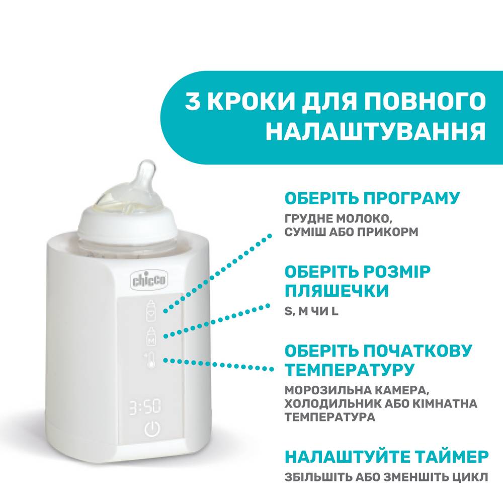 Замовити Підігрівач-стерилізатор для пляшечок CHICCO (07390.10)