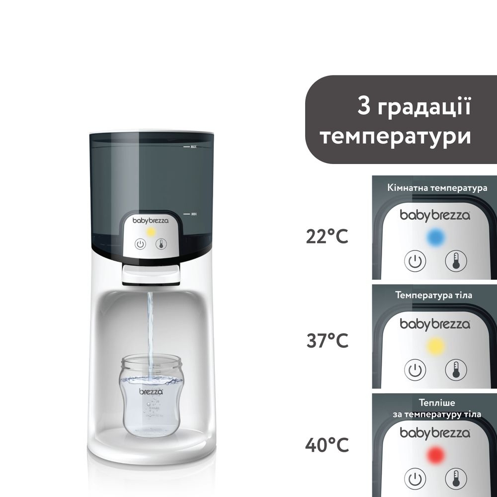 Подогреватель воды для смеси BABY BREZZA Instant Warmer Black (BRZ0071) Температура подогрева 22, 37 и 40°C