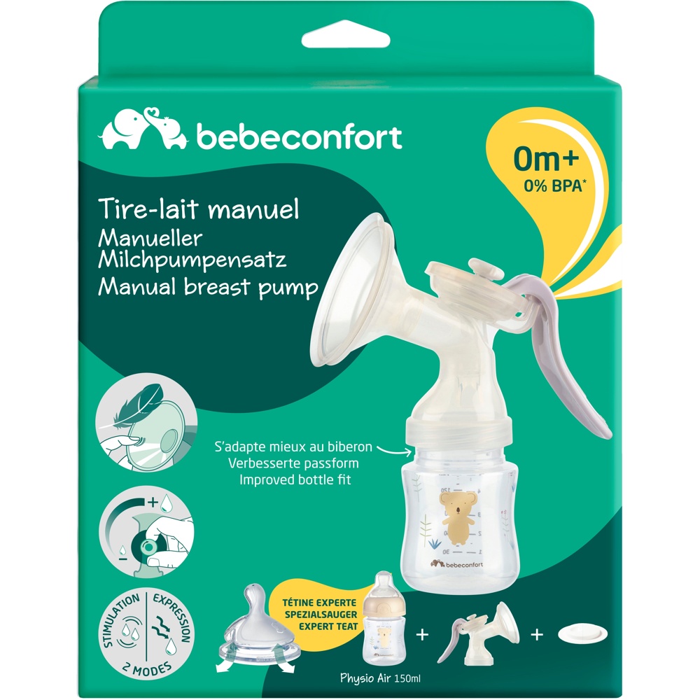Молокоотсос ручной BEBE CONFORT Physio Air PP 150 мл Sand (3101202200) Комплектация молокоотсоса соска