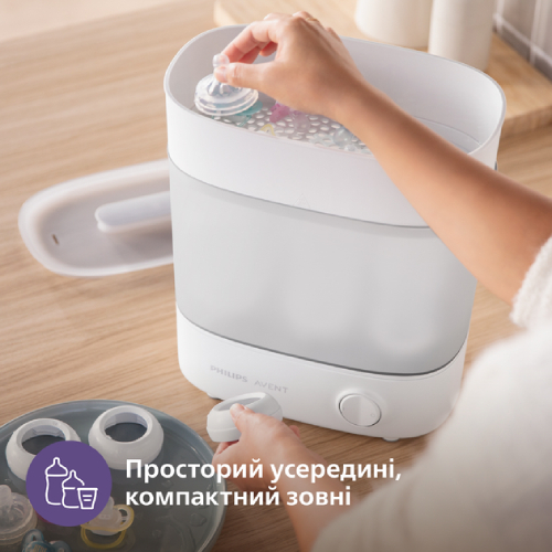 Стерилізатор AVENT 3 в 1 SCF291/00 Час підігріву/стерилізації 10