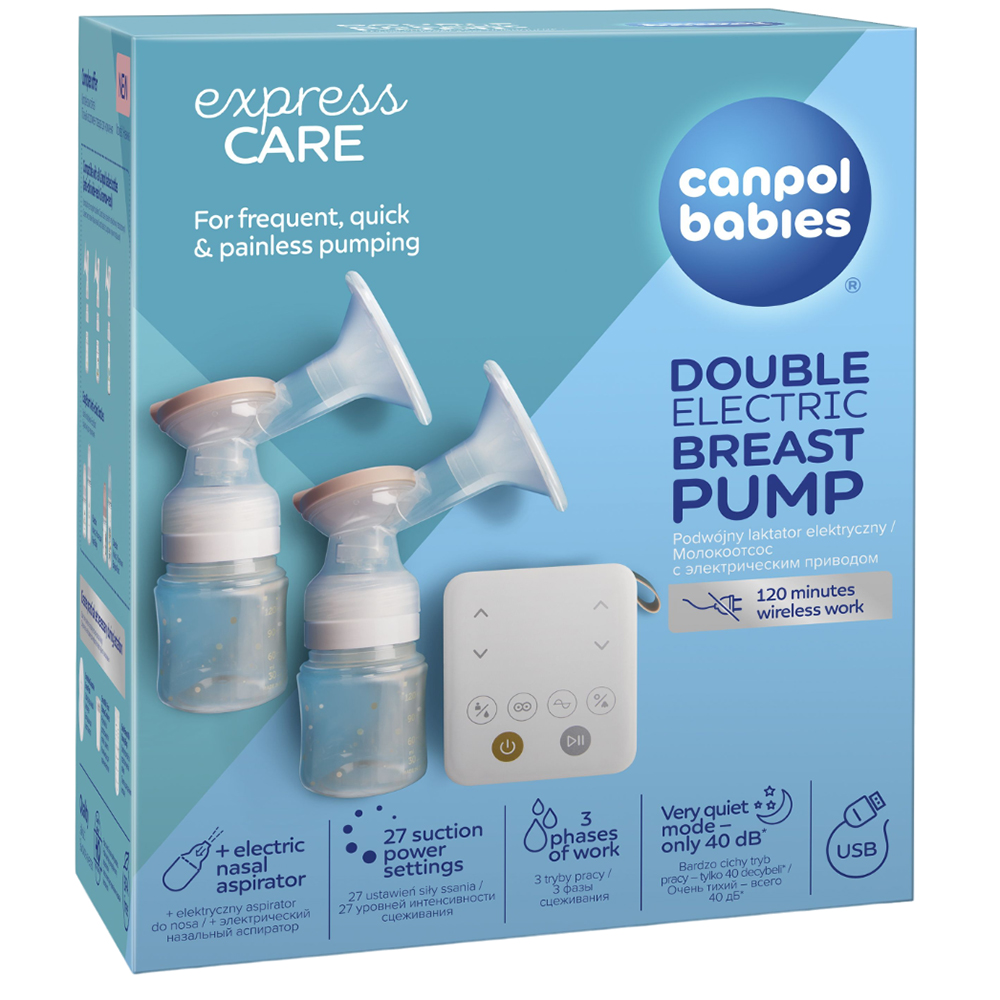 Электрический молокоотсос CANPOL BABIES ExpressCare (12/212) Комплектация молокоотсоса крышка для транспортировки