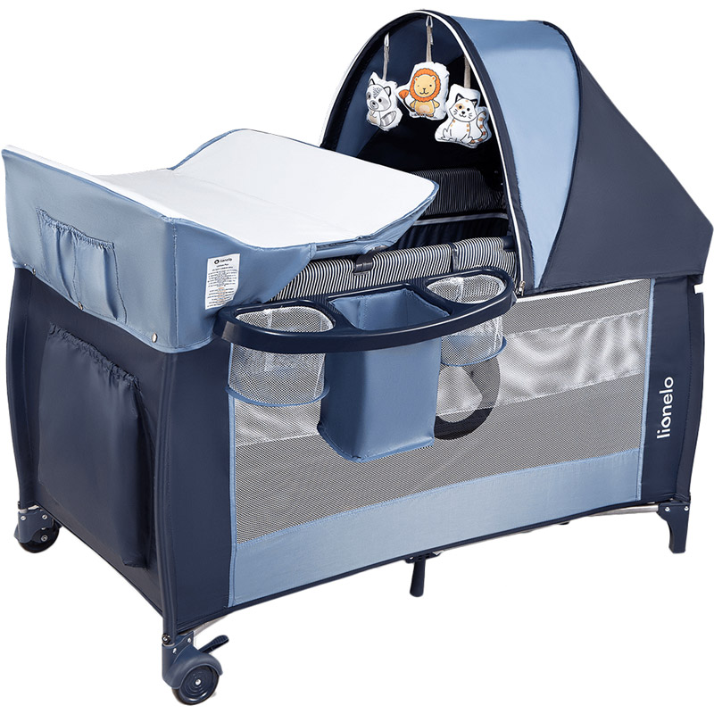 

Манеж-кроватка LIONELO Sven Plus Blue Navy (LO.SV10), Ліжечко-манеж SVEN PLUS BLUE NAVY