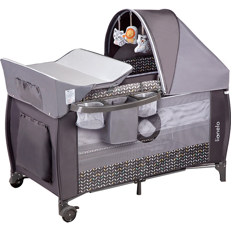

Манеж-кроватка LIONELO Sven Plus Grey Scandi (LO.SV06), Ліжечко-манеж SVEN PLUS GREY SCANDI