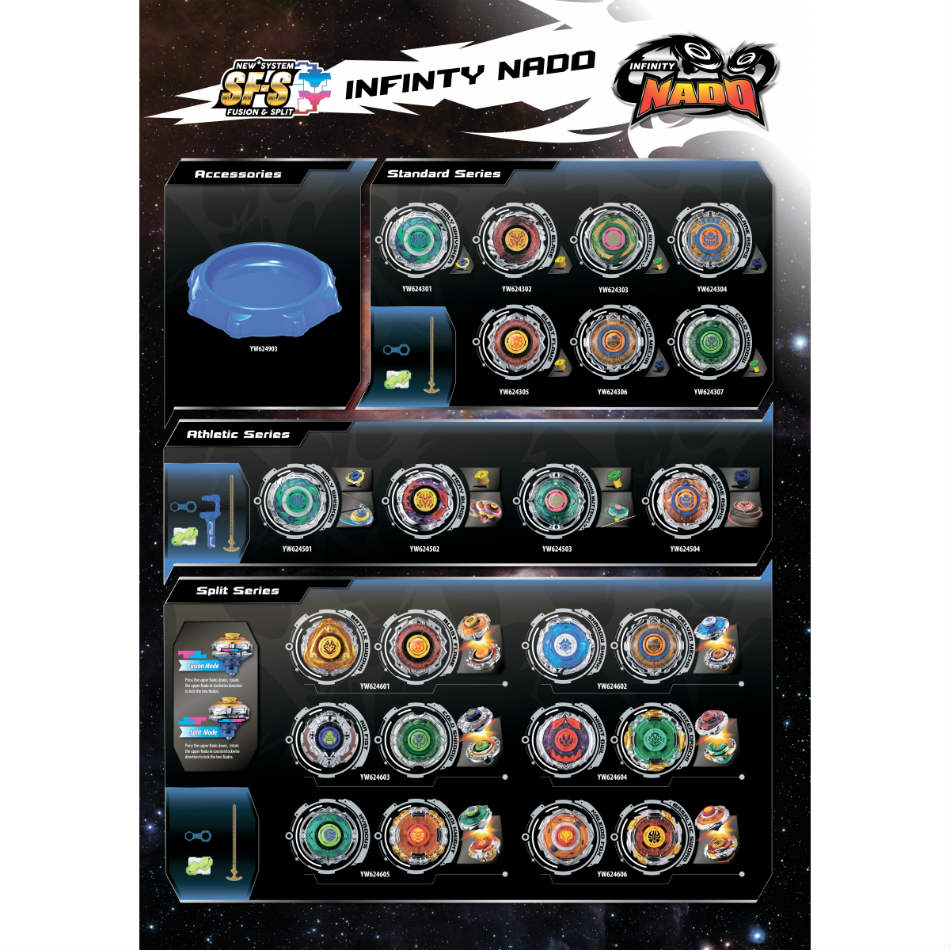 Зовнішній вигляд Бейблейд AULDEY Infinity Nado серія Стандарт Glittering Butterfly у/запуск (YW624303)