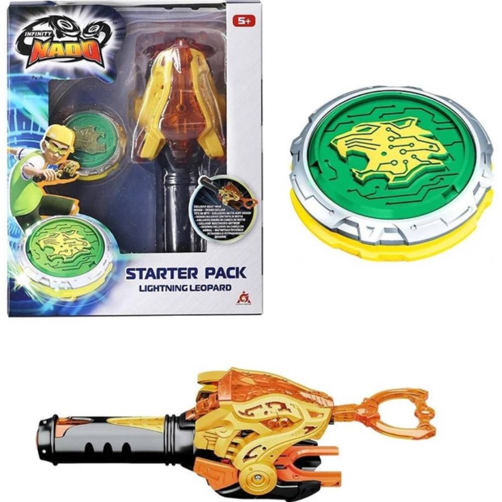 Юла INFINITY NADO VI серия Starter Pack Lighting Leopard Ослепительный Леопард (EU654114) Вид животного леопарды