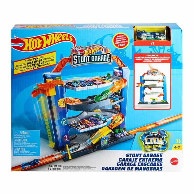 Автотрек HOT WHEELS Чотириповерховий гараж для машинок (GNL70) Матеріал пластик