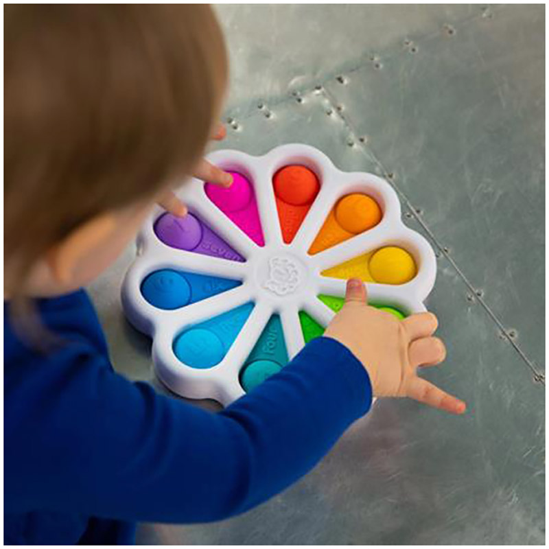 Развивающая игрушка FAT BRAIN TOYS Цветные лепестки Dimpl Digits (F275EN) Материал пластик