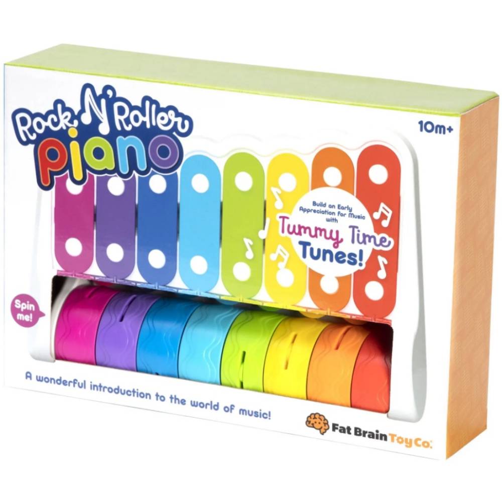 Ксилофон Fat Brain Toys Rock N' Roller Piano з дзвіночками (F281ML) Іграшки з підсвічуванням, звуком ксилофон