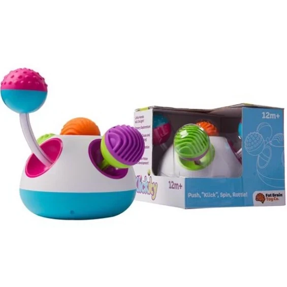 Брязкальце-куля FAT BRAIN TOYS Сенсорна лабораторія Klickity (F149ML) Розвиваючі іграшки, центри, крісла брязкальце