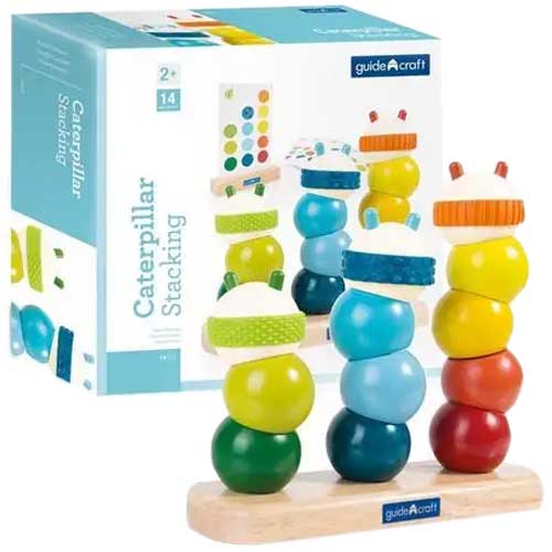 Пірамідка GUIDECRAFT Manipulatives Гусениці (G6731) Вид тварини гусені