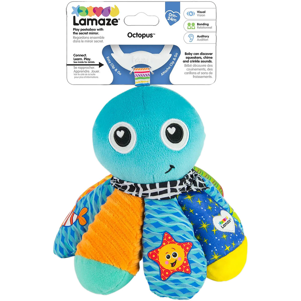 Подвеска LAMAZE Осьминог с пищалкой и зеркальцем (L27514) Возраст с рождения