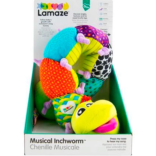 Мягкая музыкальная игрушка Lamaze Червячок с вибрацией (L27107) Возраст с рождения