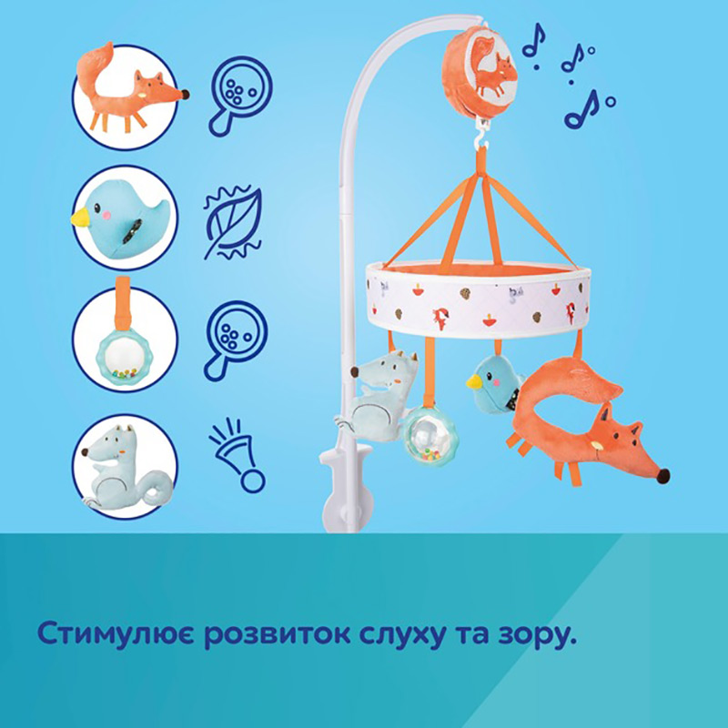 Карусель Canpol babies Fox музыкальная (75/201) Возраст с рождения