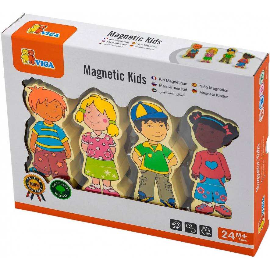 Набір магнітних фігурок Viga Toys Діти (59699VG) Вік від 2 років