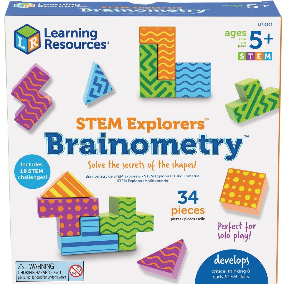 Игровой набор Learning Resources STEM Explorers Brainometry Цветная геометрия (LER9306) Для кого универсально