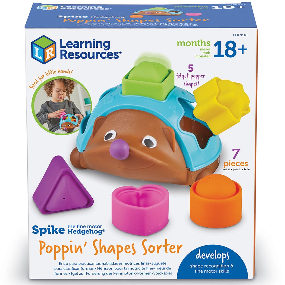 Зовнішній вигляд Сортер LEARNING RESOURCES Spike The Fine Motor Hedgehog - POP-IT Їжачок (LER9118)