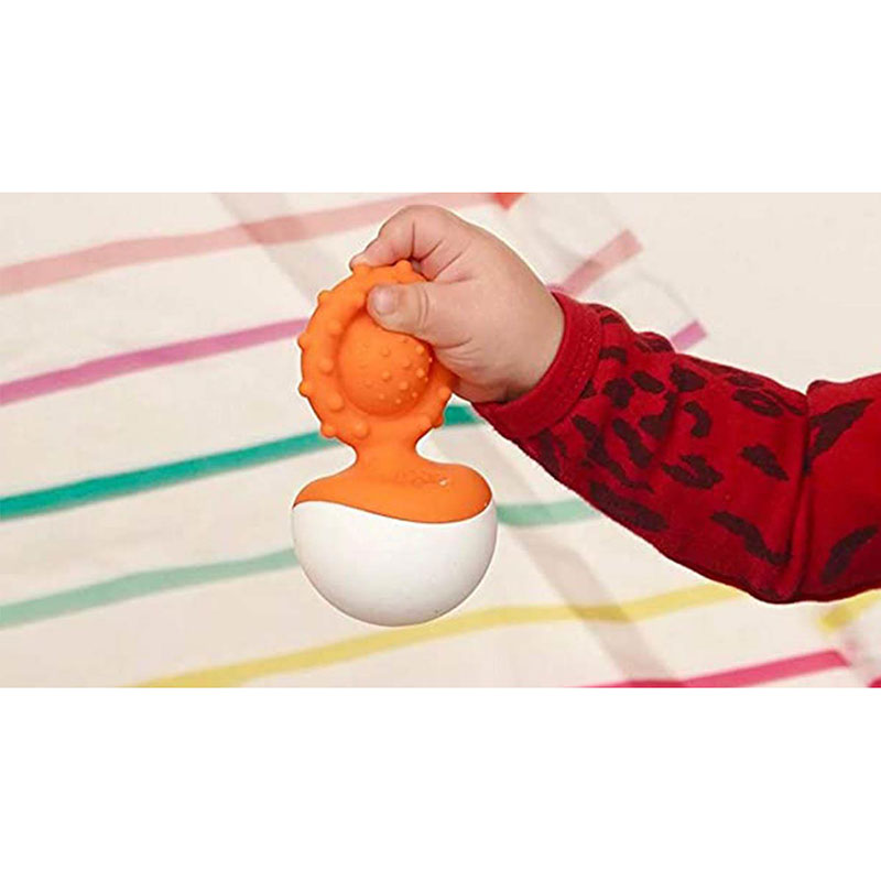 Прорезыватель-неваляшка FAT BRAIN TOYS Dimpl Wobl Orange (F2172ML) Для кого универсально