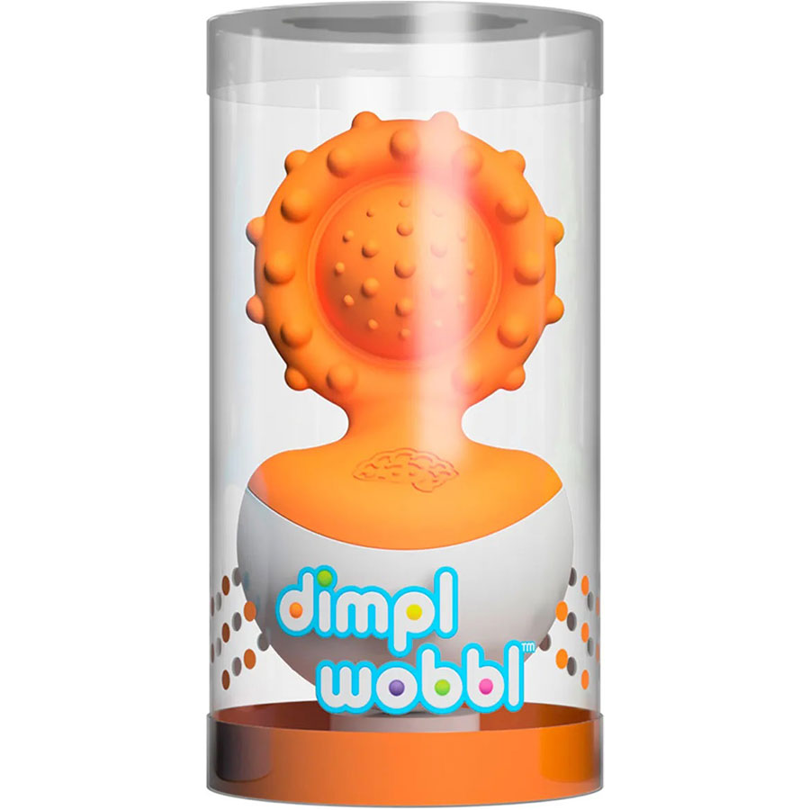 Зовнішній вигляд Прорізувач-неваляшка FAT BRAIN TOYS Dimpl Wobl Orange (F2172ML)