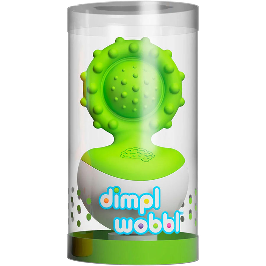 Зовнішній вигляд Прорізувач-неваляшка FAT BRAIN TOYS Dimpl Wobl Green (F2173ML)