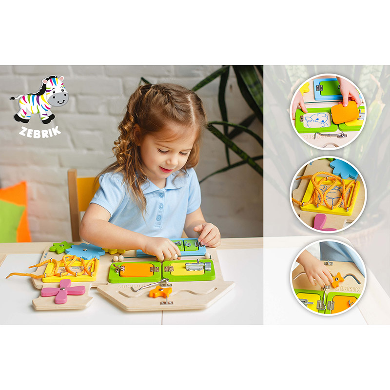 Бизиборд VLADI TOYS Домик (ZB3001-02) Возраст от 3 лет