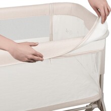 Кроватка приставная LIONELO 3 в 1 LEONIE PLUS BEIGE SAND