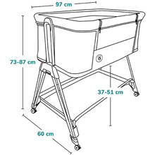 Ліжечко приставне LIONELO Luna Grey Concrete 2 в 1 (LO-LUNA GREY CONCRETE)