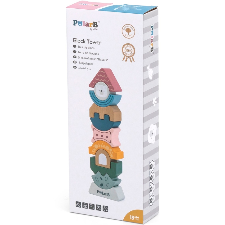 Покупка Пірамідка POLARB Viga Toys Башенка (44070)