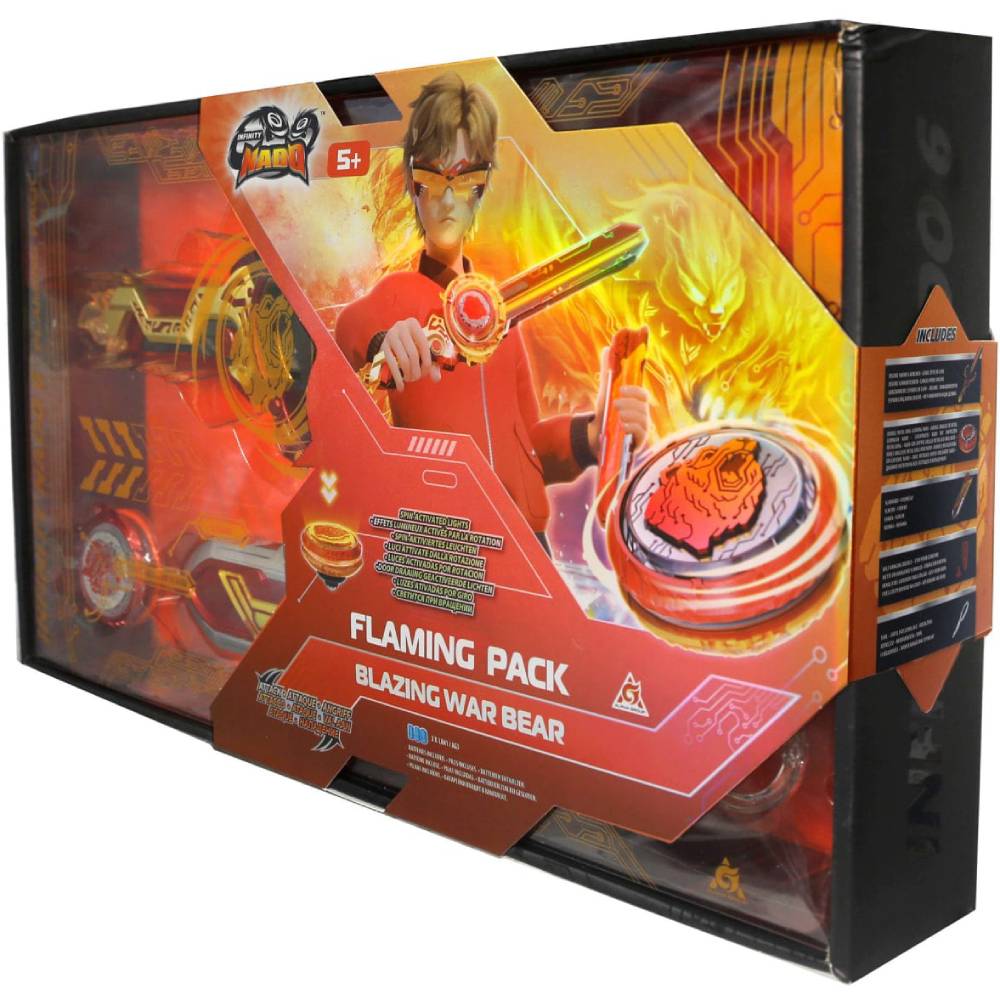 Волчок Infinity Nado VI Flaming Pack Горящий Боевой Медведь (EU654142) Особенности световые эффекты