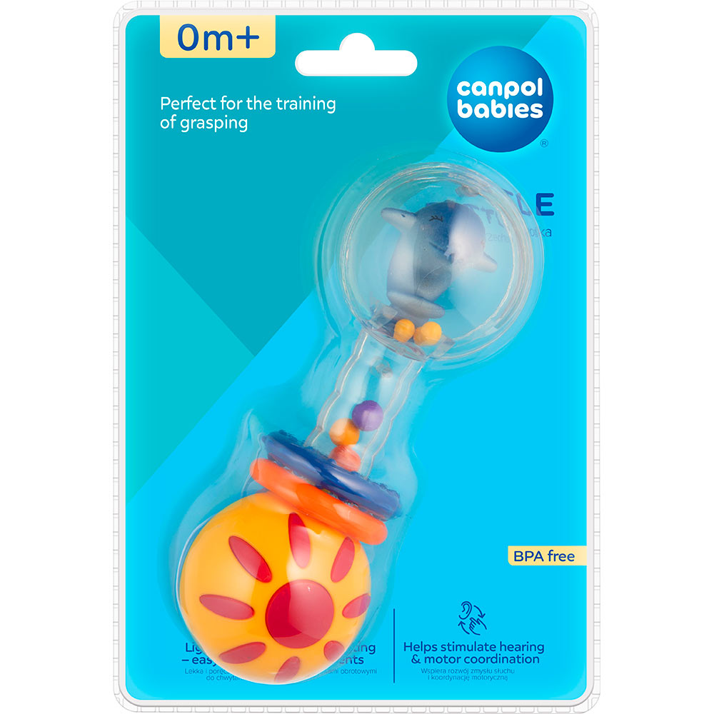 Брязкальце CANPOL BABIES Дельфін (2/457_blu) Вік від народження