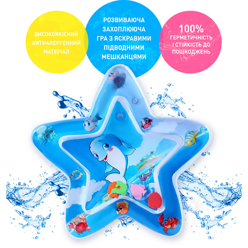 Килимок для розвитку KIDIPLAY Dolphin Blue (KPLYDLPNB) Вік від 3 місяців