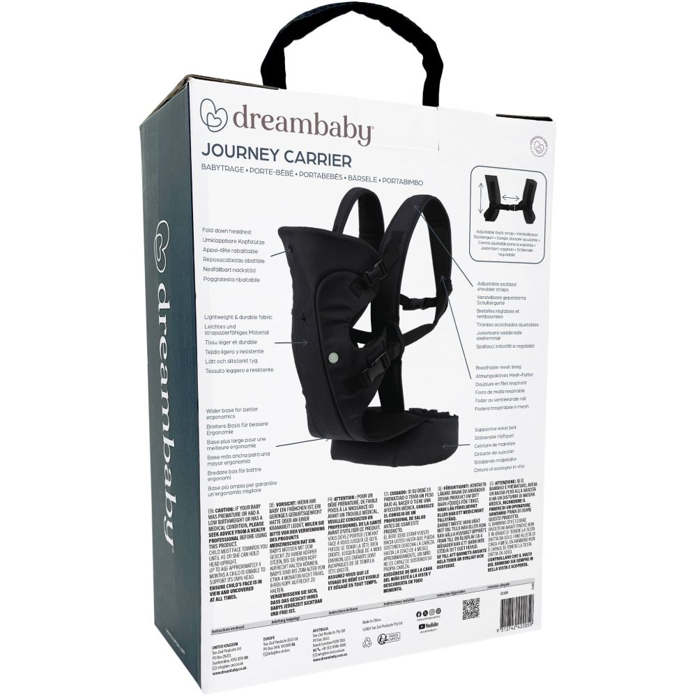 Рюкзак-кенгуру DREAMBABY Journey Black (G2205) Товары для малышей рюкзак-кенгуру