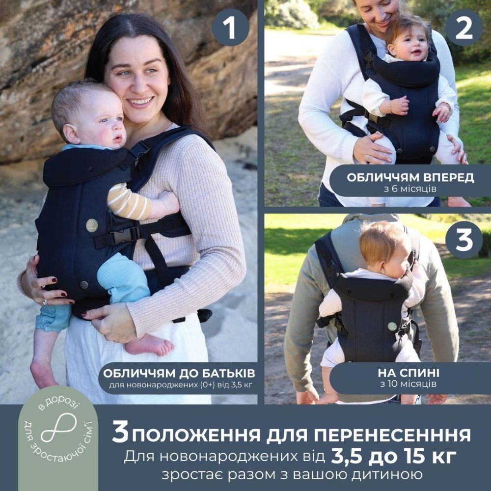 Рюкзак-кенгуру DREAMBABY Journey Black (G2205) Материал полиэстер