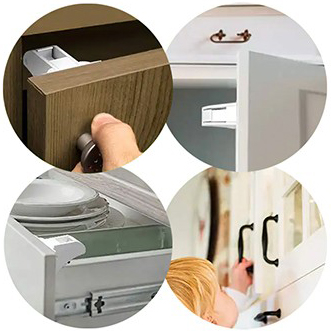 Внешний вид Магнитный замок для шкафов и ящиков BABYONO 4 шт (1577)