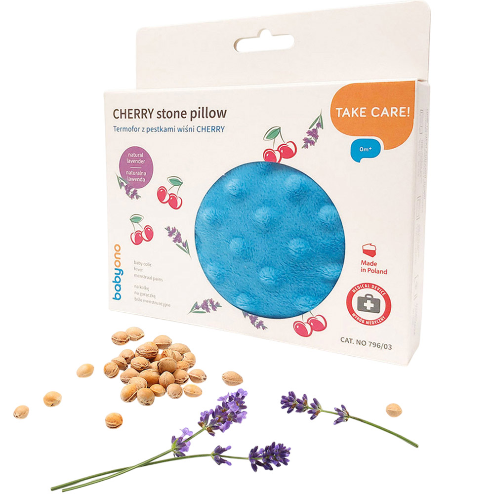 Грелка BABYONO Cherry из вишневых косточек Blue (796/01) Возраст с рождения