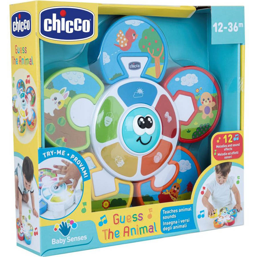 Сортер CHICCO Вгадай тварину (10602.00) Сортер CHICCO Вгадай тварину (10602.00) Особливості світлові ефекти