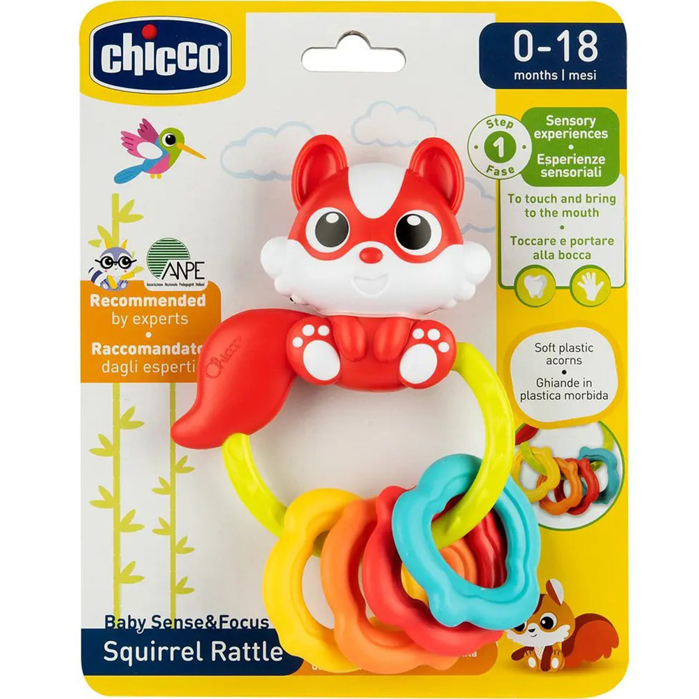 Погремушка CHICCO Белка (11594.00) Погремушка CHICCO Белка (11594.00) Развивающие игрушки, центры, кресла погремушка