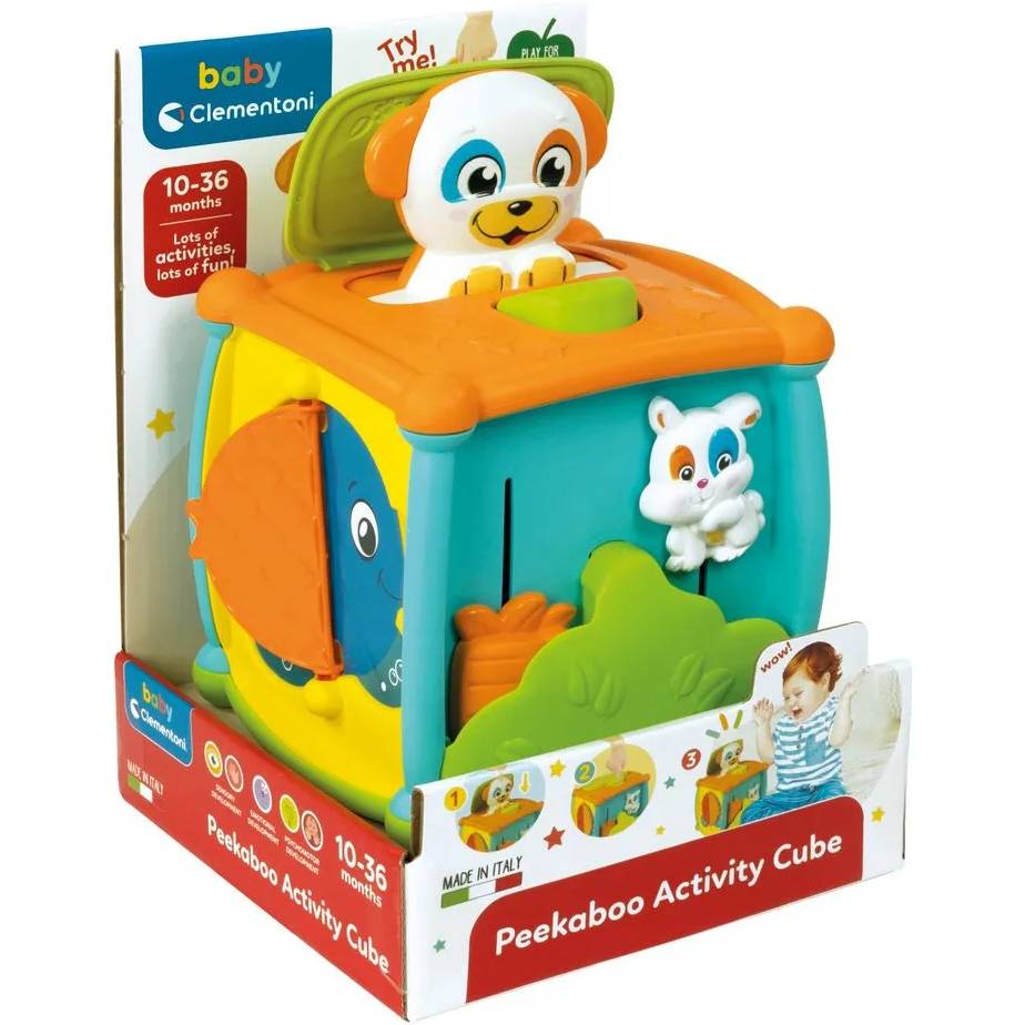Развивающая игрушка CLEMENTONI Peekaboo Activity Cube (17672) Развивающая игрушка CLEMENTONI Peekaboo Activity Cube (17672) Для кого универсально